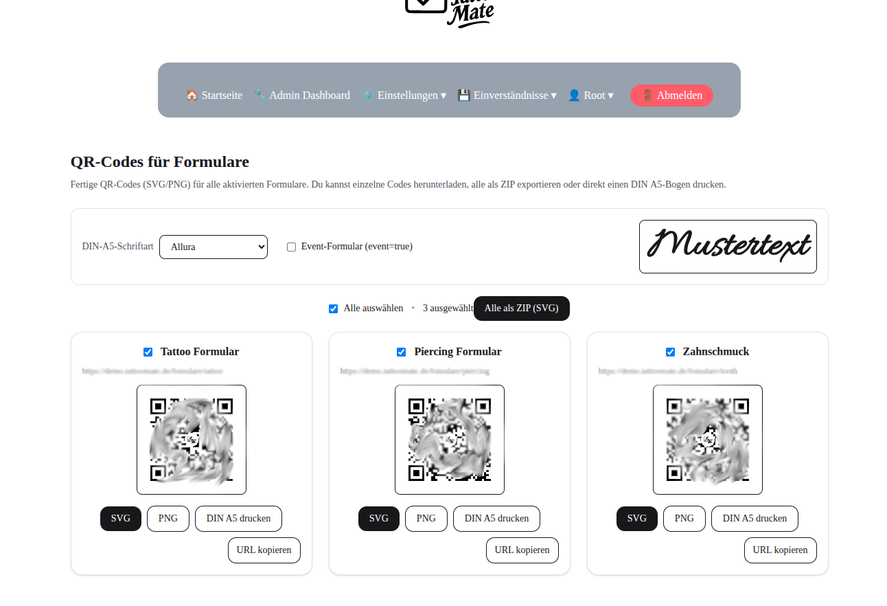 QR-Code Tool Vorschau